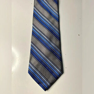 Brooks Brothers men’s blue striped 100% silk tie